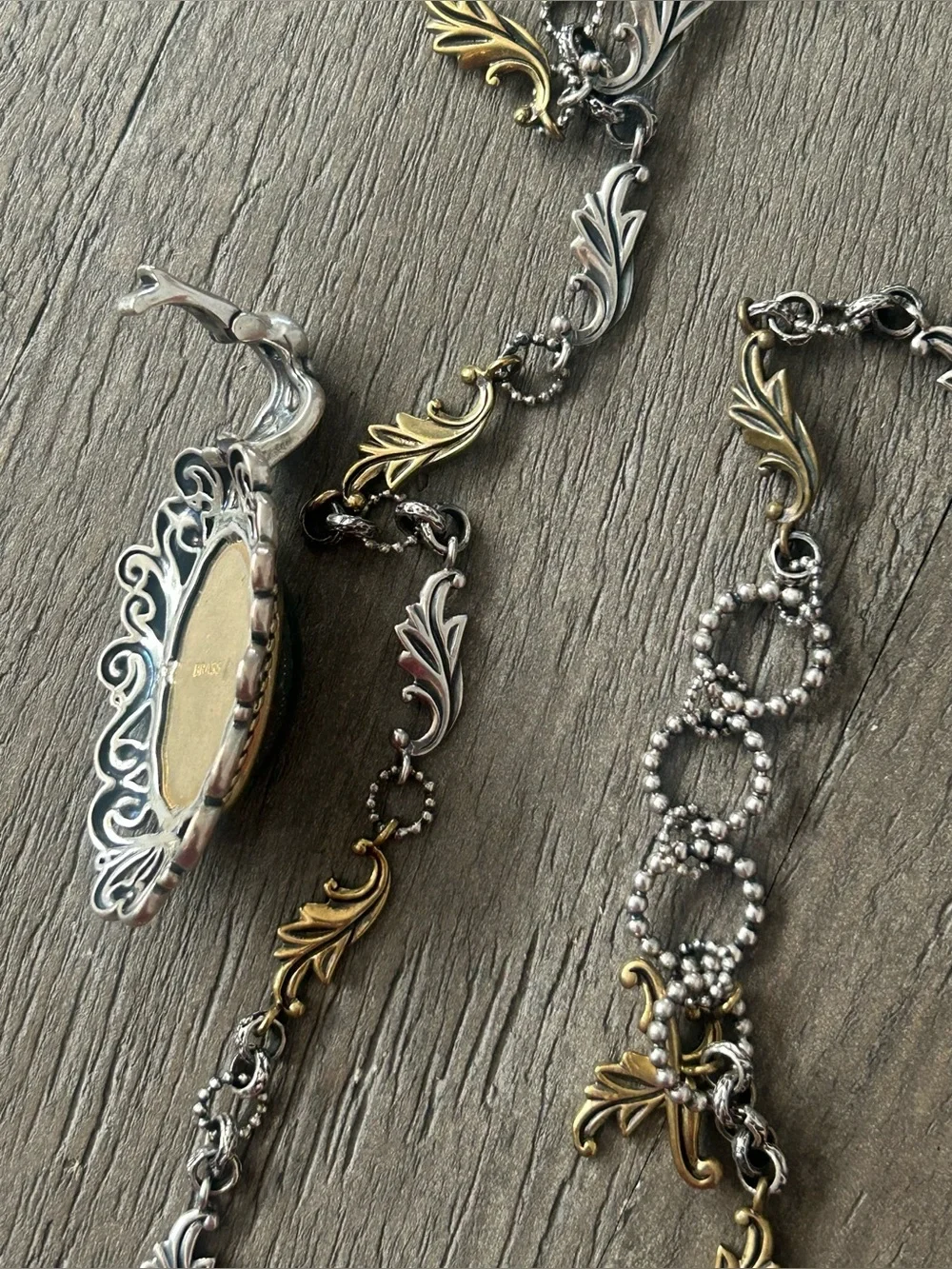 Carolyn Pollack Sterling & Brass Labradorite Necklace